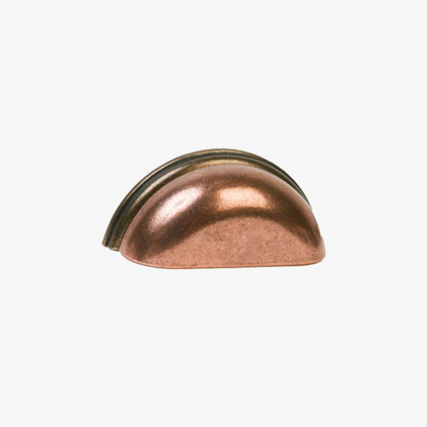#38-501 Metal Bin Pull in Shiny Copper, Oil Rubbed Bronze Finish