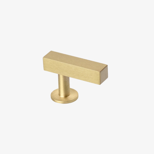 #31-101 Square Bar Knob in Brushed Brass
