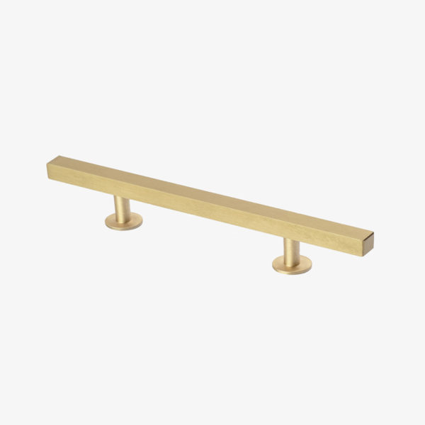 #31-103 7" Square Bar Pull in Brushed Brass Finish