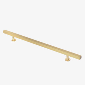 #31-108 14" Square Bar Pull in Brushed Brass