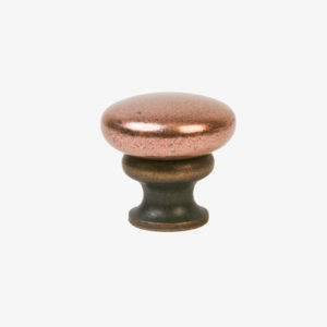#38-501 Metal Mushroom Knob in Shiny Copper Enamel, Oil Rubbed Bronze Finish