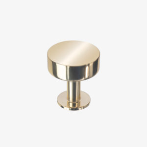 #41-001 Disc Knob in Polished Brass Finish