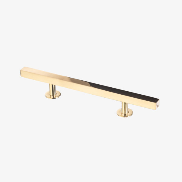 #41-103 7" Square Bar Pull in Polished Brass Finish