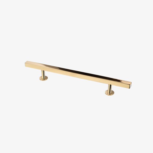 #41-107 Square Bar Appliance Handle in Polished Brass Finish