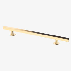 #41-108 14" Square Bar Pull in Polished Brass