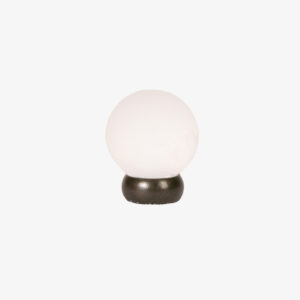 #65-301 Glass Ball Knob in Frosted Clear Glass, Oil Rubbed Bronze