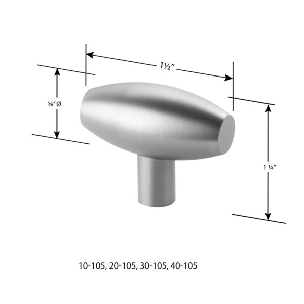 1 1/2" Barrel Knob Diagram