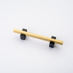 5" Two-Toned Brushed Brass Finish with Matte Black Post