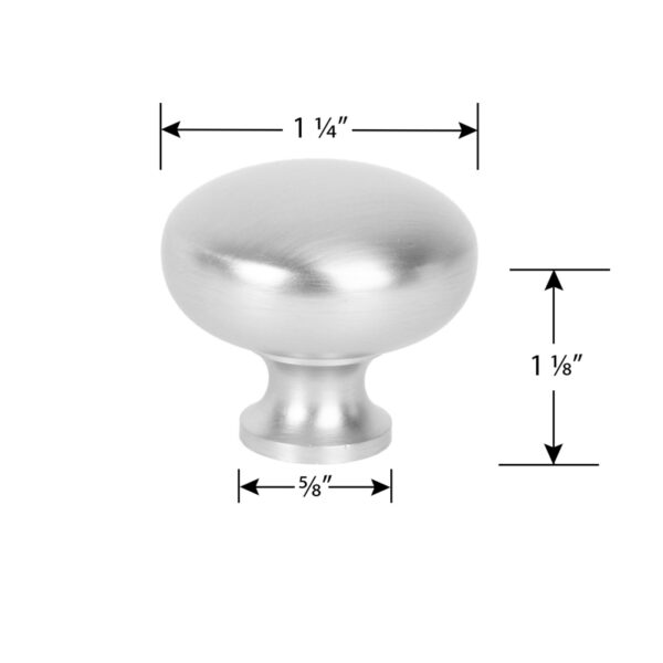 #38-303 Metal Mushroom Knob Diagram