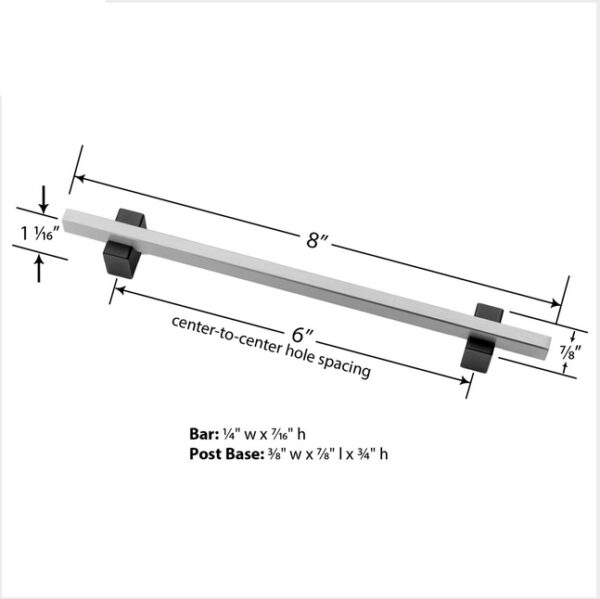 8" Two-Toned Pull Diagram